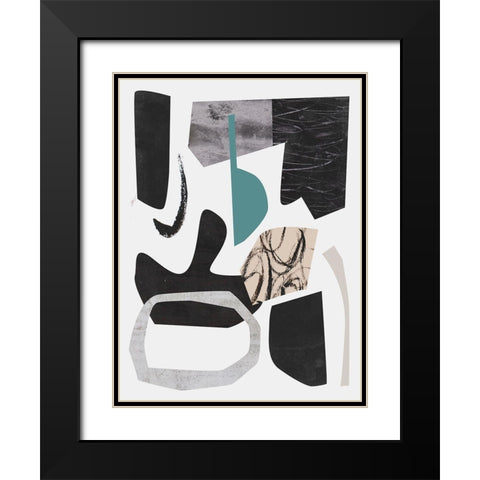 Underground Shapes I Black Modern Wood Framed Art Print with Double Matting by Wang, Melissa