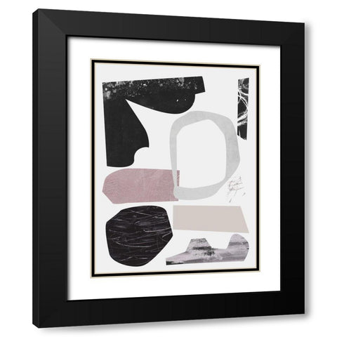 Underground Shapes VI Black Modern Wood Framed Art Print with Double Matting by Wang, Melissa