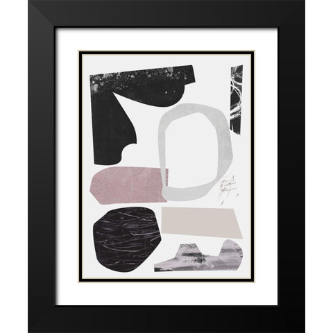 Underground Shapes VI Black Modern Wood Framed Art Print with Double Matting by Wang, Melissa