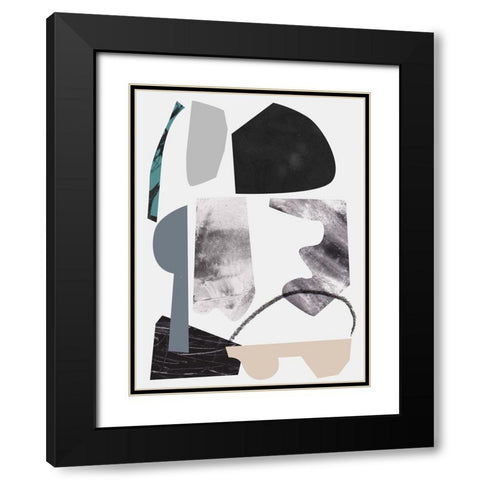 Underground Shapes VII Black Modern Wood Framed Art Print with Double Matting by Wang, Melissa