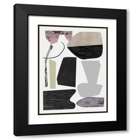 Underground Shapes VIII Black Modern Wood Framed Art Print with Double Matting by Wang, Melissa