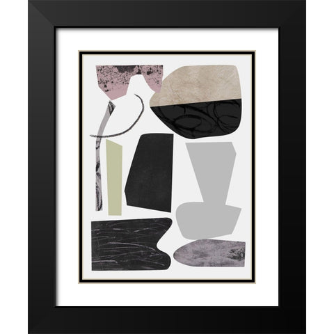 Underground Shapes VIII Black Modern Wood Framed Art Print with Double Matting by Wang, Melissa