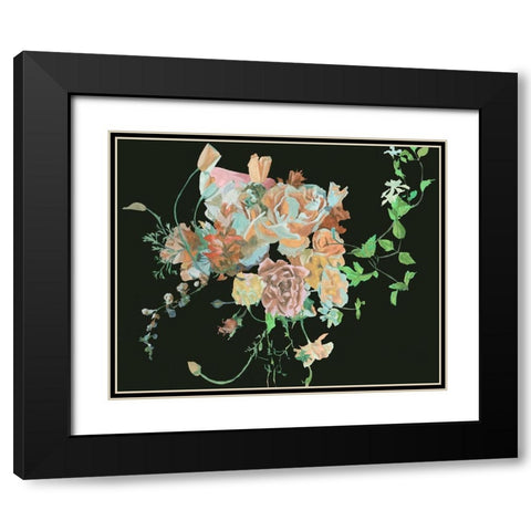 Blooming in the Dark II Black Modern Wood Framed Art Print with Double Matting by Wang, Melissa