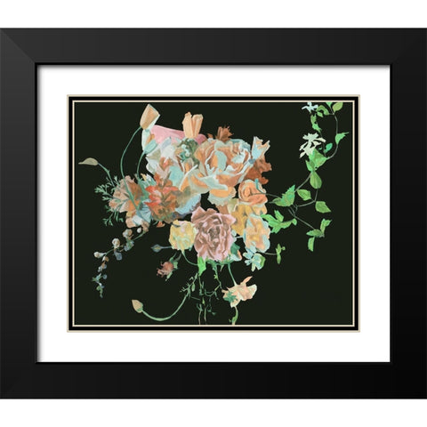 Blooming in the Dark II Black Modern Wood Framed Art Print with Double Matting by Wang, Melissa
