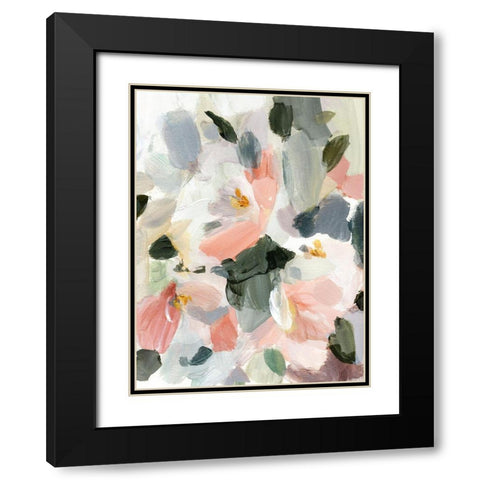 Soft as Petals II Black Modern Wood Framed Art Print with Double Matting by Warren, Annie