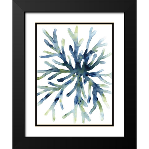 Liquid Coral II Black Modern Wood Framed Art Print with Double Matting by Vess, June Erica