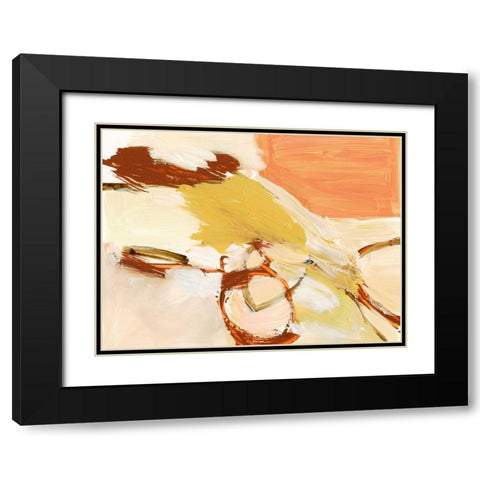 Saffron and Sienna I Black Modern Wood Framed Art Print with Double Matting by Barnes, Victoria
