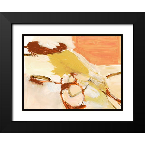 Saffron and Sienna I Black Modern Wood Framed Art Print with Double Matting by Barnes, Victoria