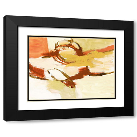 Saffron and Sienna II Black Modern Wood Framed Art Print with Double Matting by Barnes, Victoria