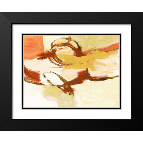 Saffron and Sienna II Black Modern Wood Framed Art Print with Double Matting by Barnes, Victoria