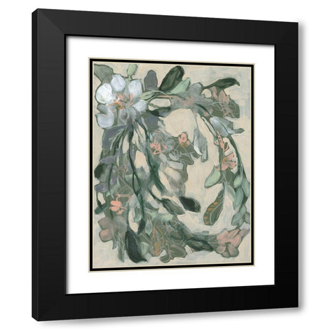 Cascading Bouquet I Black Modern Wood Framed Art Print with Double Matting by Goldberger, Jennifer