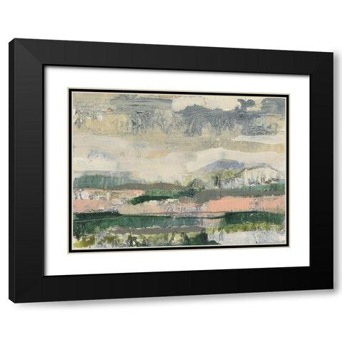 Textured Horizon I Black Modern Wood Framed Art Print with Double Matting by Goldberger, Jennifer