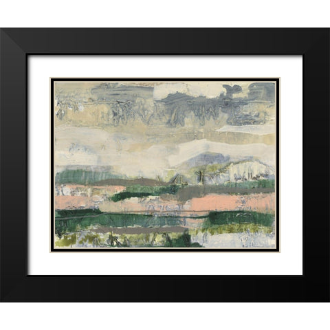 Textured Horizon I Black Modern Wood Framed Art Print with Double Matting by Goldberger, Jennifer