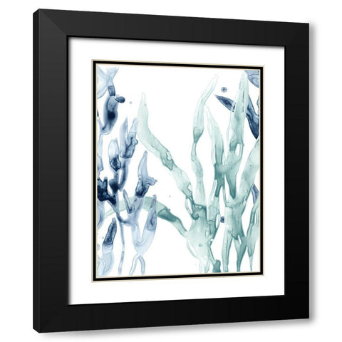 Blue Kelp II Black Modern Wood Framed Art Print with Double Matting by Vess, June Erica