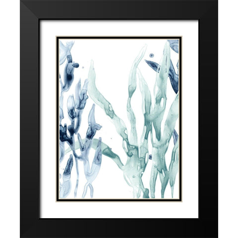 Blue Kelp II Black Modern Wood Framed Art Print with Double Matting by Vess, June Erica