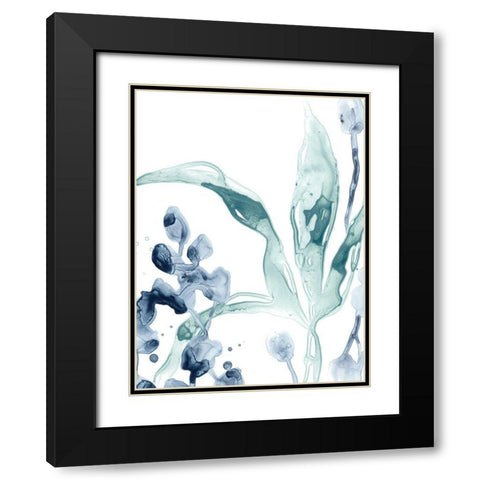 Blue Kelp IV Black Modern Wood Framed Art Print with Double Matting by Vess, June Erica