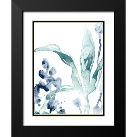 Blue Kelp IV Black Modern Wood Framed Art Print with Double Matting by Vess, June Erica