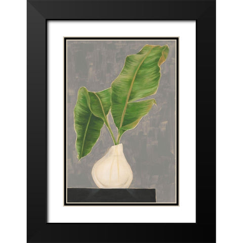 Frond in Vase III Black Modern Wood Framed Art Print with Double Matting by Goldberger, Jennifer