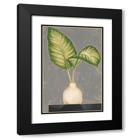 Frond in Vase IV Black Modern Wood Framed Art Print with Double Matting by Goldberger, Jennifer