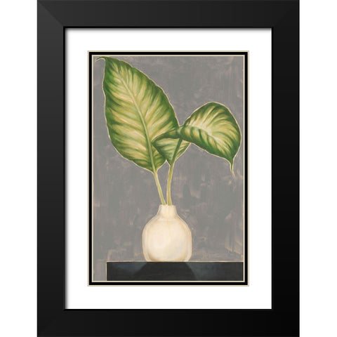 Frond in Vase IV Black Modern Wood Framed Art Print with Double Matting by Goldberger, Jennifer