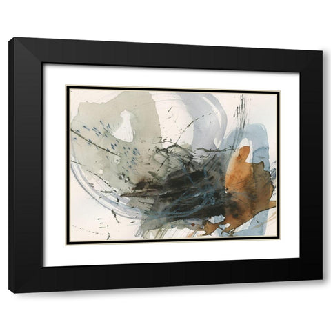 Orbital Burst I Black Modern Wood Framed Art Print with Double Matting by Barnes, Victoria