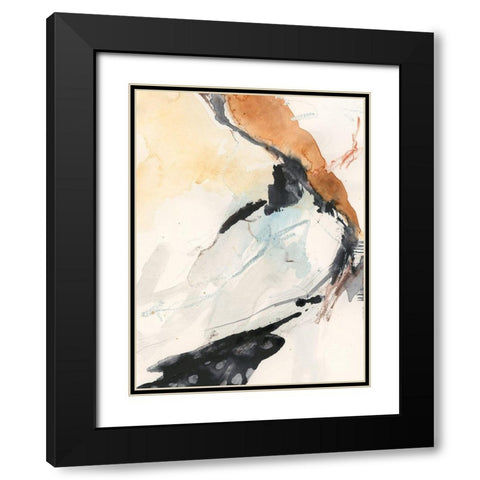 Efflux I Black Modern Wood Framed Art Print with Double Matting by Borges, Victoria