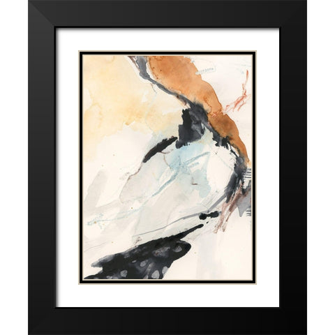 Efflux I Black Modern Wood Framed Art Print with Double Matting by Borges, Victoria