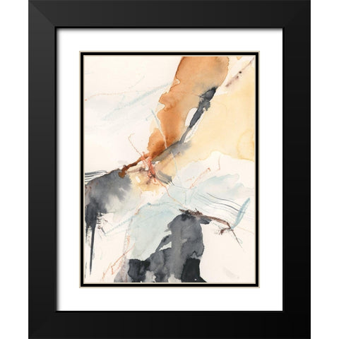 Efflux II Black Modern Wood Framed Art Print with Double Matting by Borges, Victoria