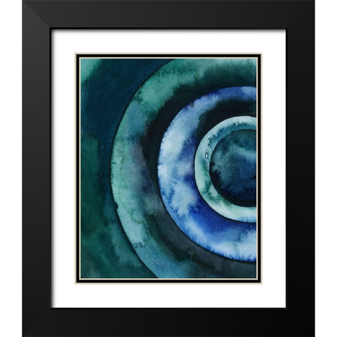 Cobalt Vortex I Black Modern Wood Framed Art Print with Double Matting by Popp, Grace