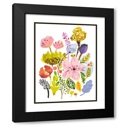 Modern Bouquet Stems I Black Modern Wood Framed Art Print with Double Matting by Fields, Karen