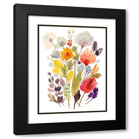 Modern Bouquet Stems II Black Modern Wood Framed Art Print with Double Matting by Fields, Karen