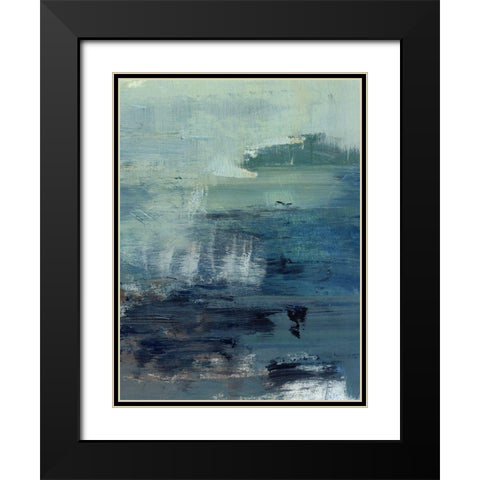 Morning Lake Mist II Black Modern Wood Framed Art Print with Double Matting by Parker, Jennifer Paxton