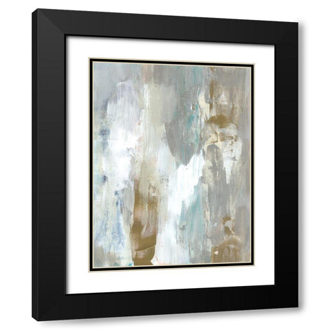 Textured Neutrals and Gold II Black Modern Wood Framed Art Print with Double Matting by Goldberger, Jennifer