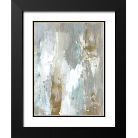 Textured Neutrals and Gold II Black Modern Wood Framed Art Print with Double Matting by Goldberger, Jennifer