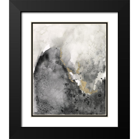 Ebony and Gold I Black Modern Wood Framed Art Print with Double Matting by Goldberger, Jennifer