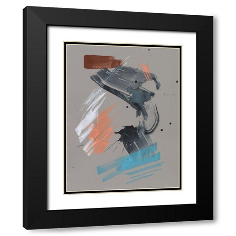 Playful Marks I Black Modern Wood Framed Art Print with Double Matting by Goldberger, Jennifer