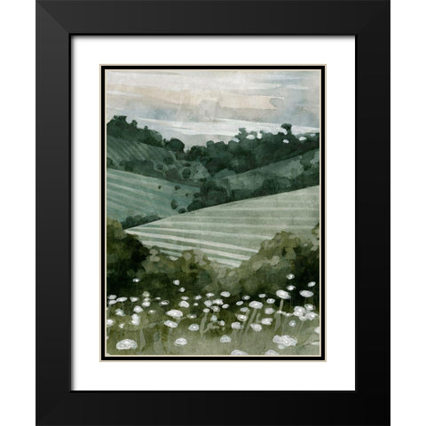 Rolling Pasture II Black Modern Wood Framed Art Print with Double Matting by Caroline, Emma