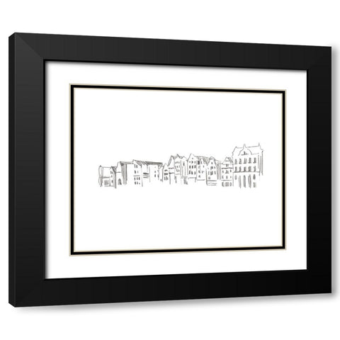 Travel Sketch IV Black Modern Wood Framed Art Print with Double Matting by Warren, Annie