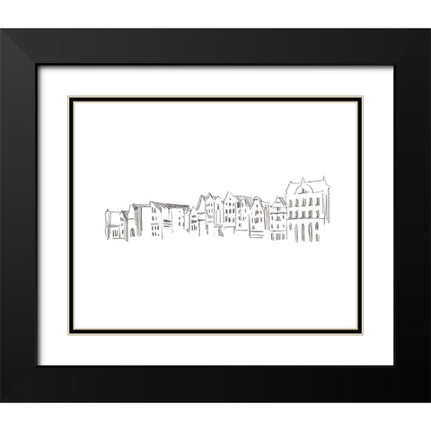 Travel Sketch IV Black Modern Wood Framed Art Print with Double Matting by Warren, Annie