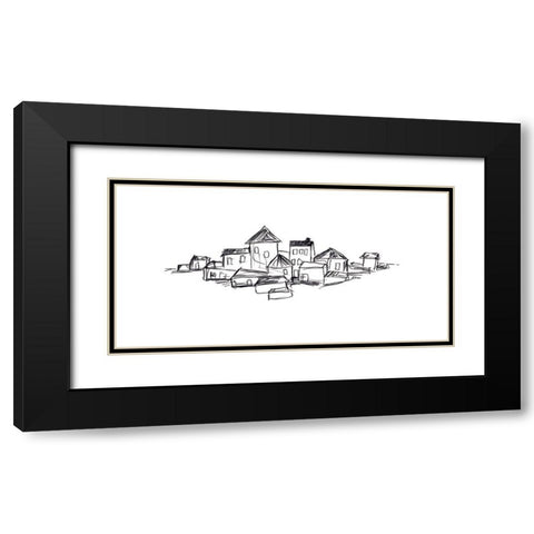 Citadel Sketch I Black Modern Wood Framed Art Print with Double Matting by Vess, June Erica