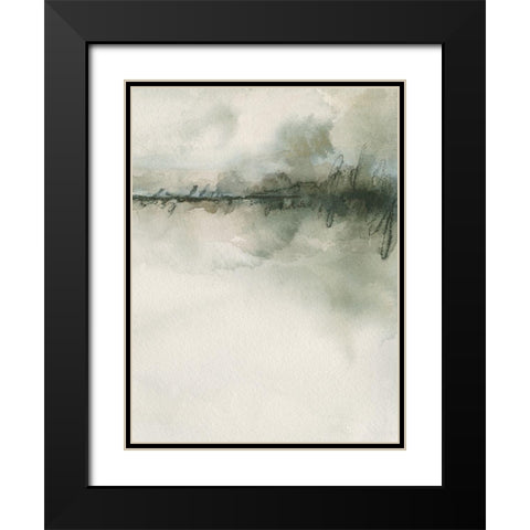 Scripted Landscape I Black Modern Wood Framed Art Print with Double Matting by Caroline, Emma