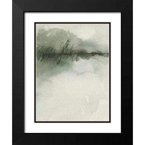 Scripted Landscape II Black Modern Wood Framed Art Print with Double Matting by Caroline, Emma