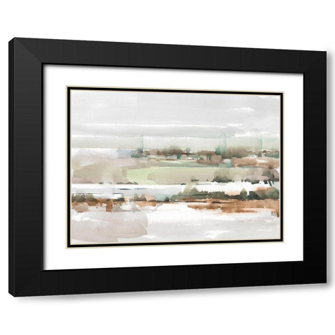 Turquoise and Clay II Black Modern Wood Framed Art Print with Double Matting by Harper, Ethan