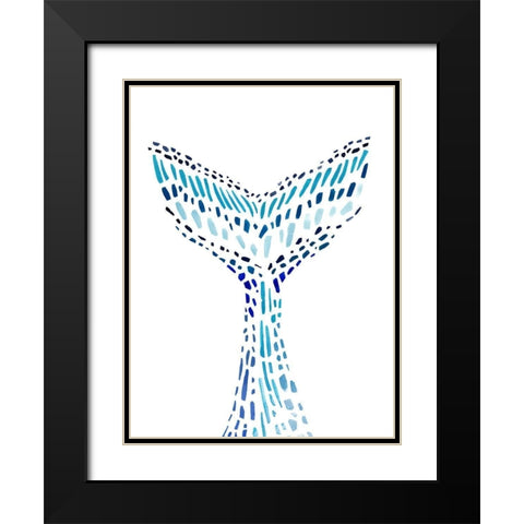 Mosaic Tail II Black Modern Wood Framed Art Print with Double Matting by Warren, Annie