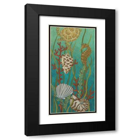 Aquatic Life I Black Modern Wood Framed Art Print with Double Matting by Zarris, Chariklia