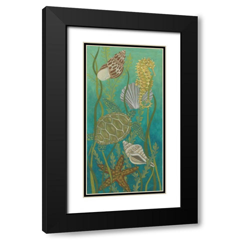 Aquatic Life II Black Modern Wood Framed Art Print with Double Matting by Zarris, Chariklia