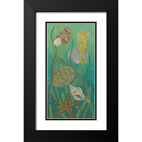 Aquatic Life II Black Modern Wood Framed Art Print with Double Matting by Zarris, Chariklia