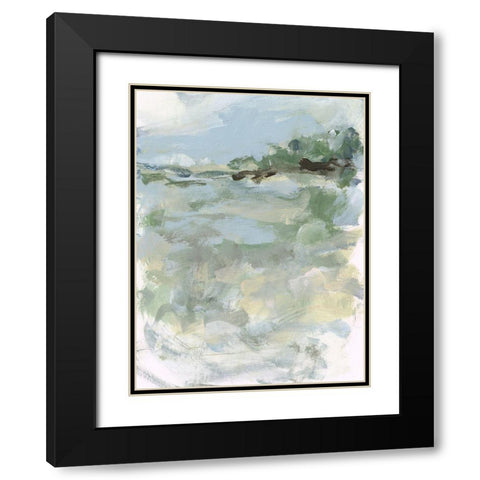 Far Away View II Black Modern Wood Framed Art Print with Double Matting by Long, Christina
