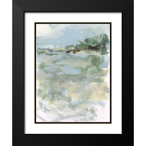 Far Away View II Black Modern Wood Framed Art Print with Double Matting by Long, Christina
