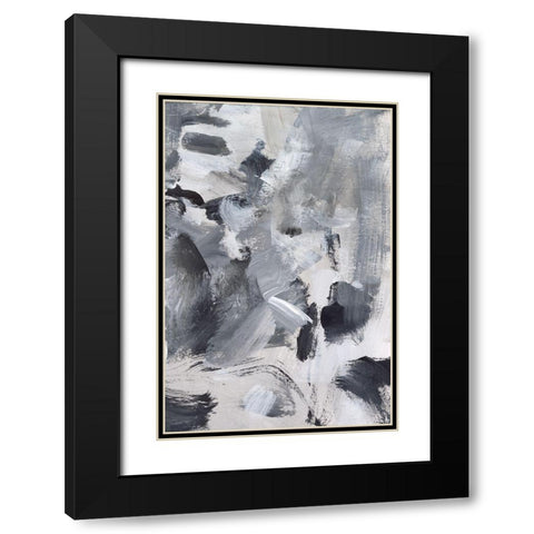 Black and White Mix II Black Modern Wood Framed Art Print with Double Matting by Long, Christina